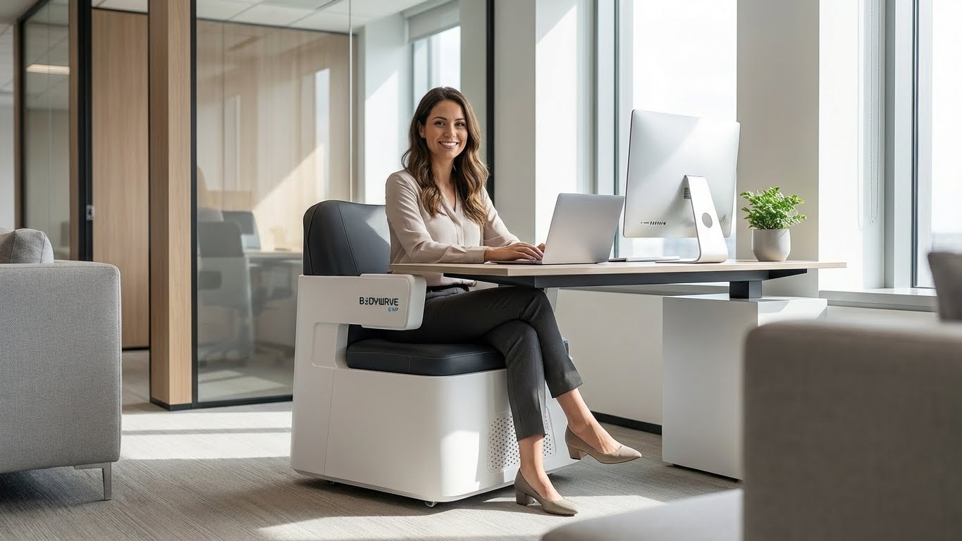 Glückliche Mitarbeiterin